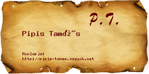 Pipis Tamás névjegykártya